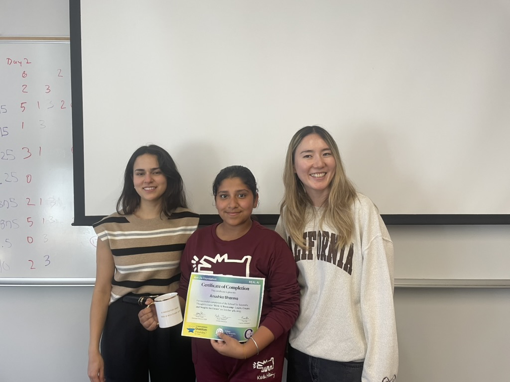 Advisor with students